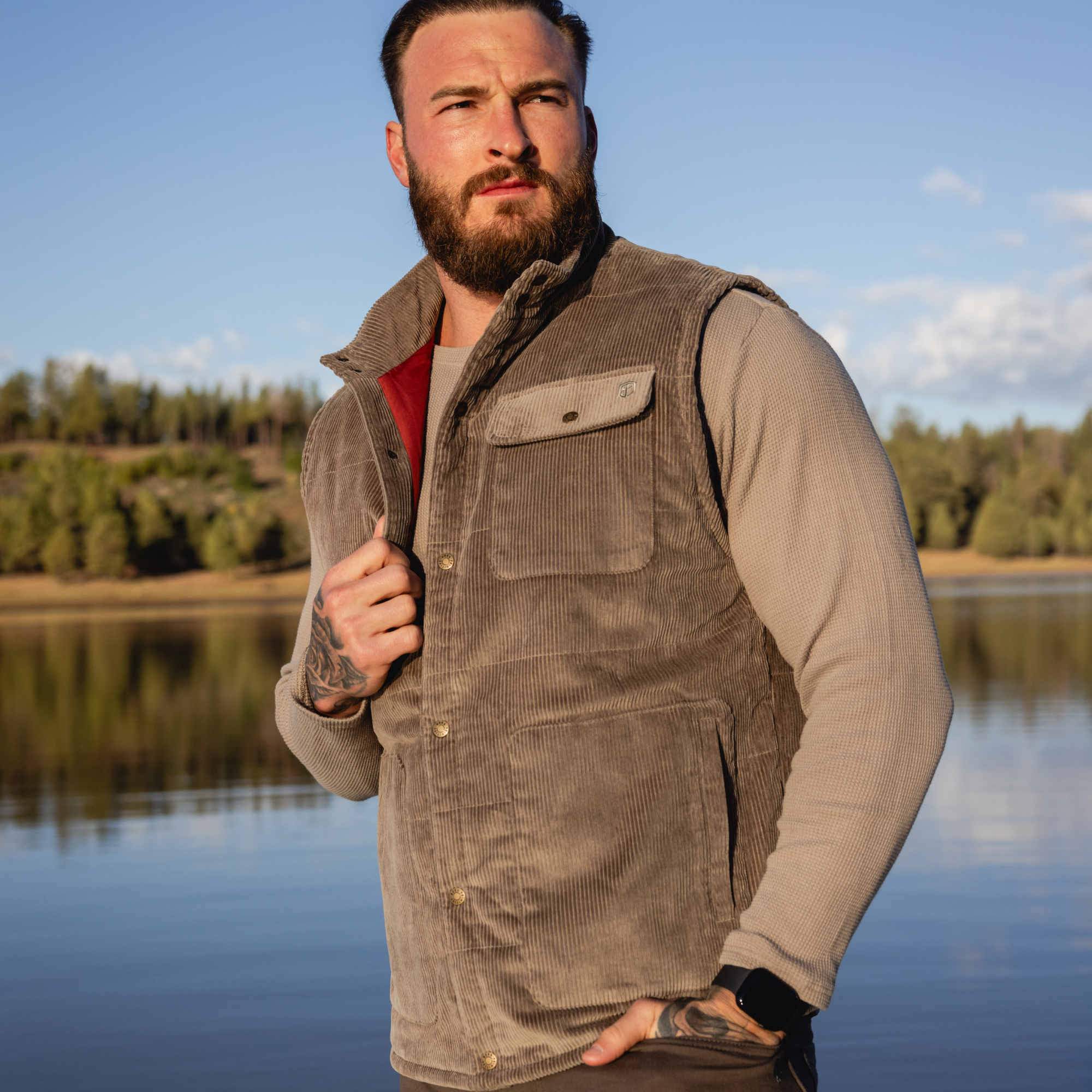 Base Camp Quilted Vest for Men & Women - Lightweight Puffer Jacket with Warm Insulation, Water-Resistant Outdoor Gear (Elephant Gray) - Perfect for Hiking, Camping & Winter Travel