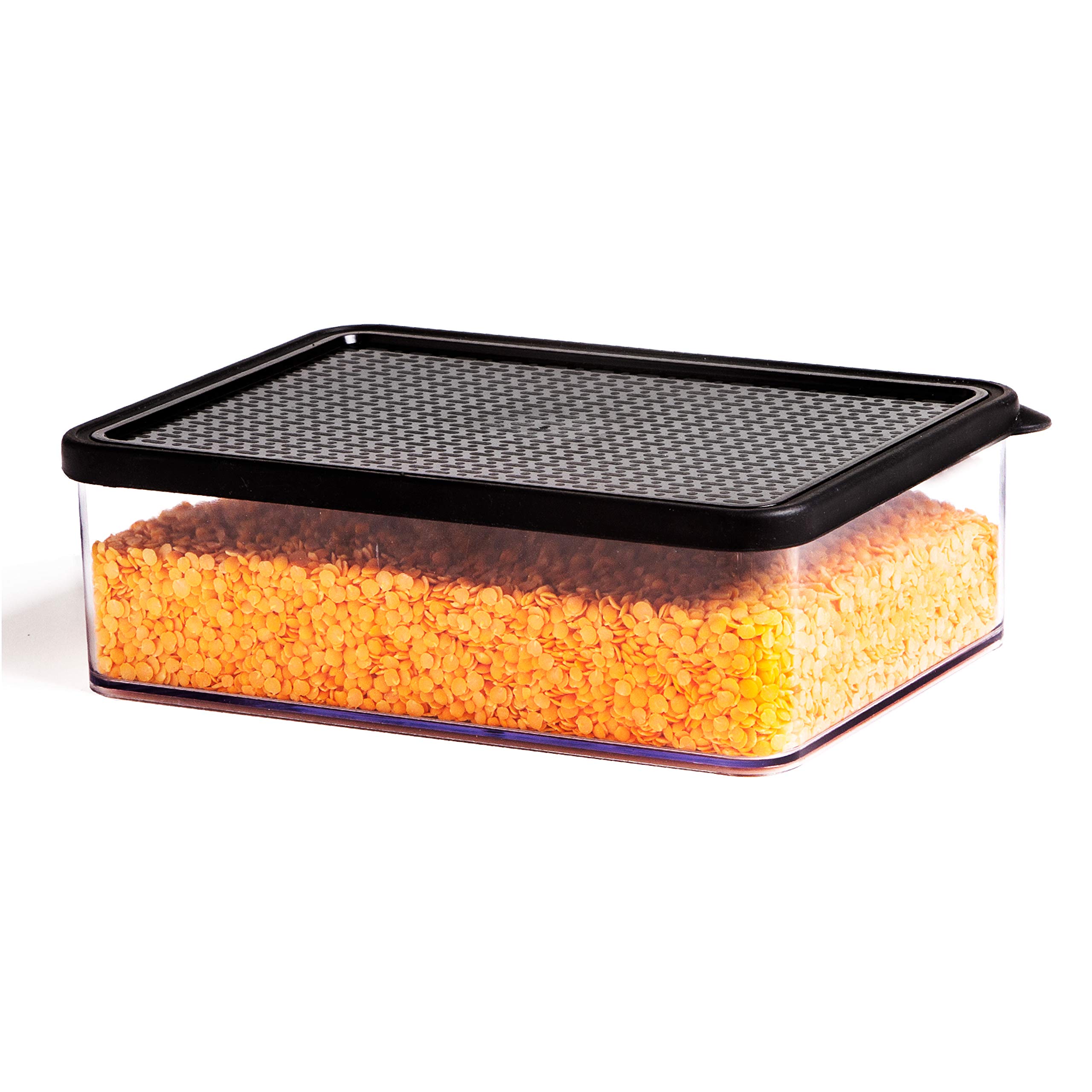 BINO Airtight Food Storage Containers 24-Pack, 1.8 Qt (1.75 Liter) Black - BPA-Free Kitchen Organization Containers with Lids for Pantry, Cereal, Flour, Sugar & Meal Prep | THE SNAP COLLECTION