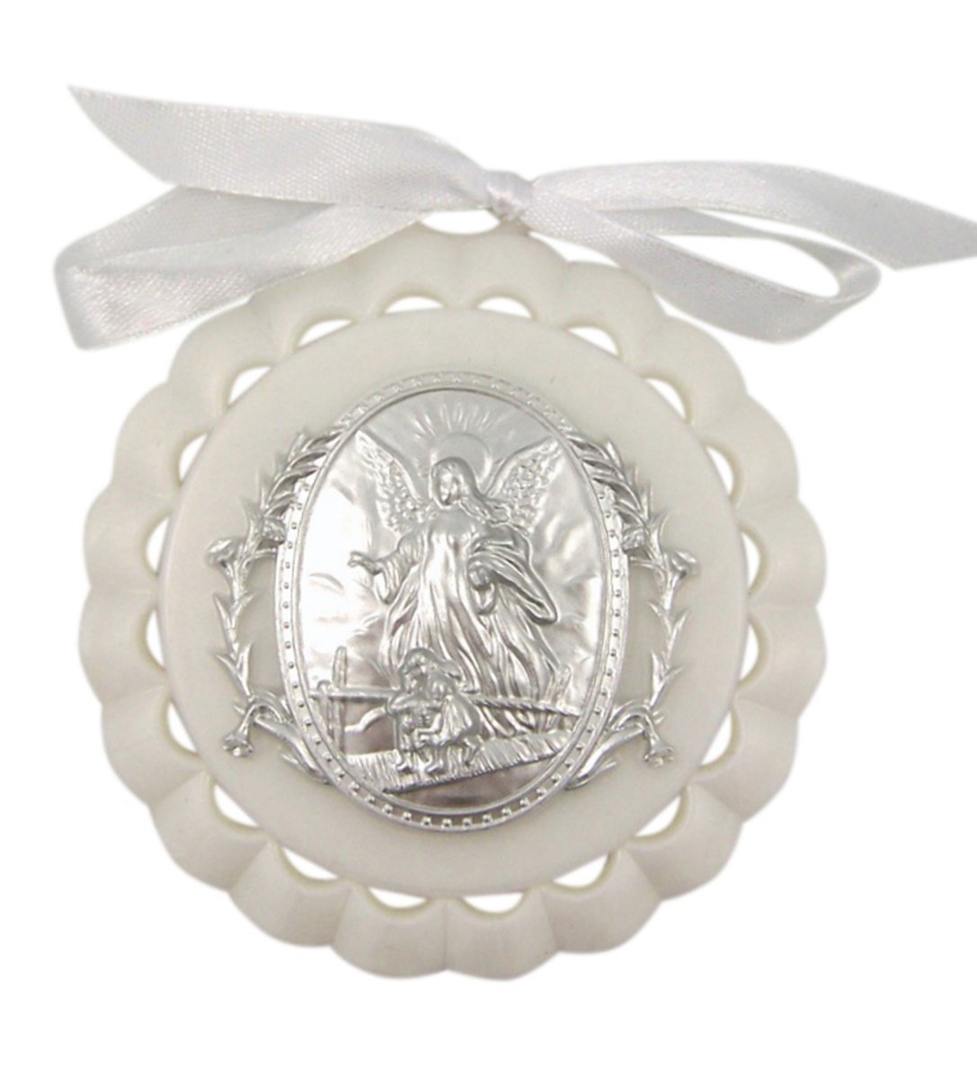 Guardian Angel Acrylic Crib Medal - Baby Nursery Decor for Christening Gifts