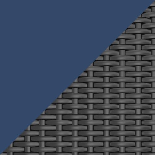 Navy Cushion&black Rattan
