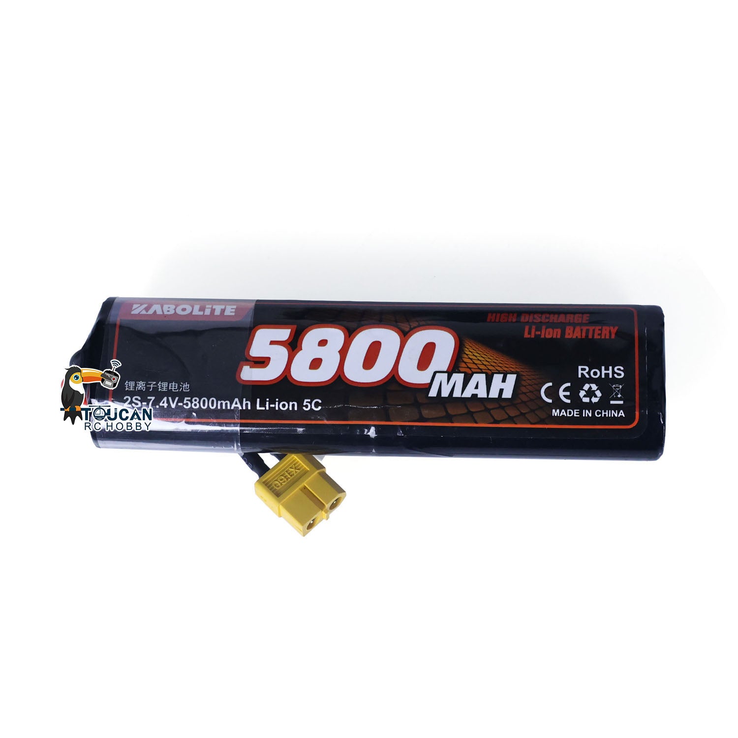 7.4V 5800mAh/10000mAh Rechargeable Li-ion Battery for 1/14 1:18 K961 RC Truck & Radio Controlled Loader - High Capacity Replacement Power Supply for Electric RC Cars, Construction Toys & Hobby Models - Perfect for Off-Road Racing and Construction Site Play