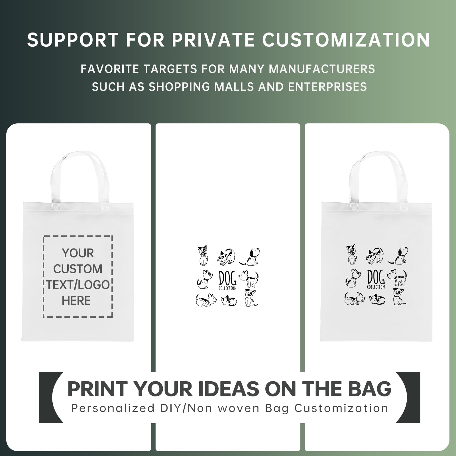 Customizable Tote Bags Bulk 100 Pack - Eco-Friendly Reusable Shopping Bags for Business Promotions, Retail Stores, Events & Parties | Perfect for Advertising, Giveaways & Everyday Use