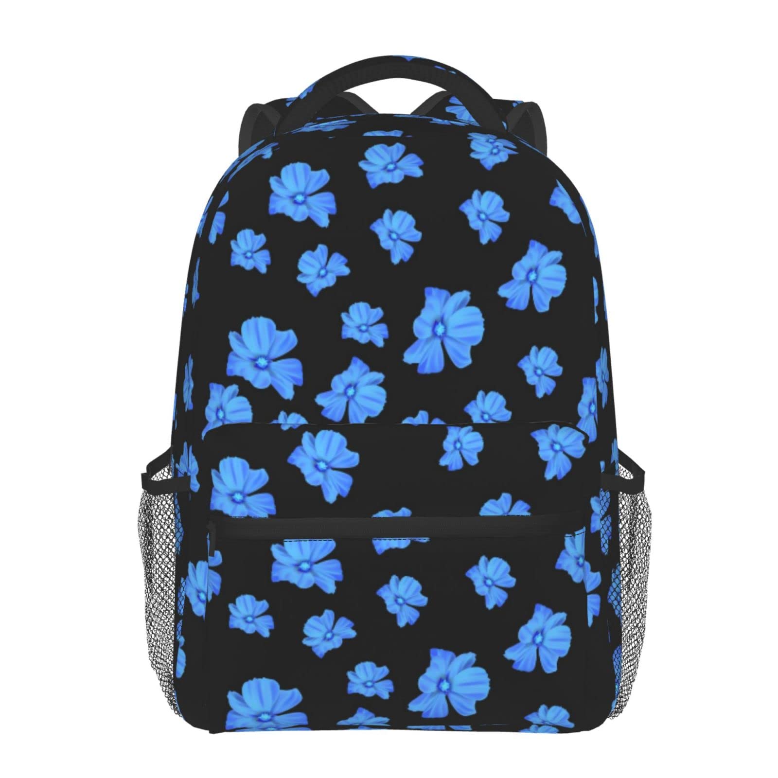 Blue Flower Laptop Backpack for Men & Women - Durable Travel & Work Backpack for School, Office & Outdoor