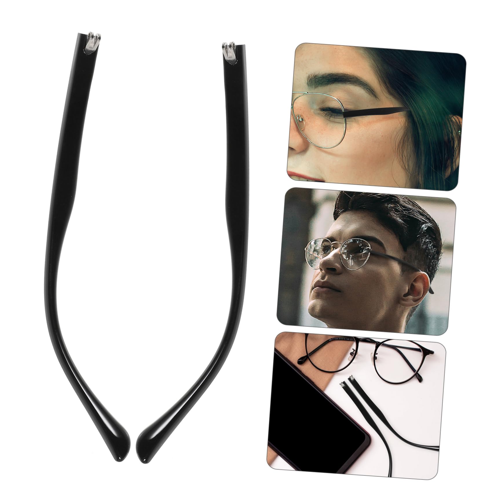 ORFOFE 1 Pair Metal Glasses Replacement Arms - Sunglasses & Eyeglass Repair Kit, Durable Temple Legs for Broken Frames - Perfect for Reading Glasses, Safety Goggles, and Fashion Accessories