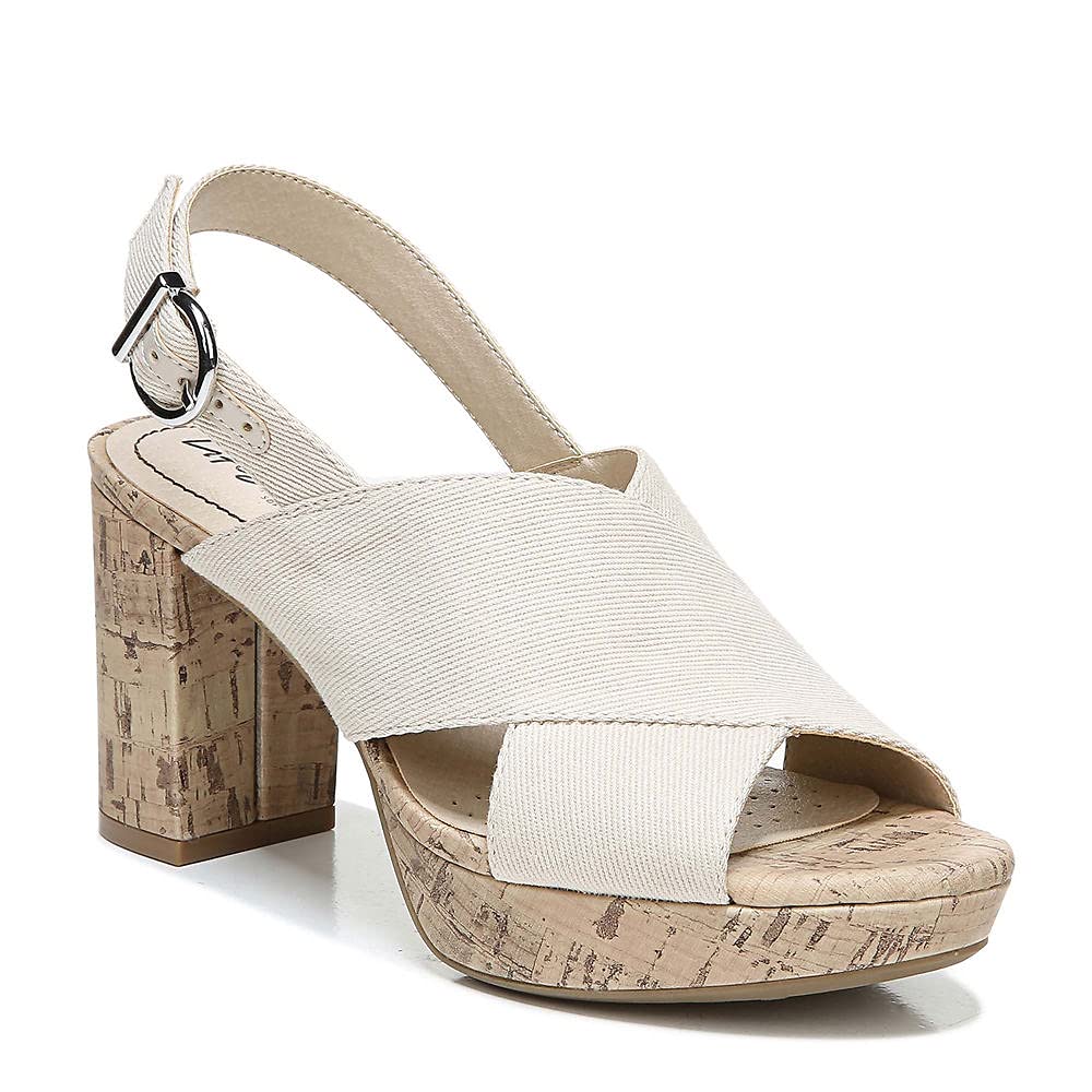 LifeStride Lara Almond Milk Women's Comfortable Heels Size 11 Wide (C) - Perfect for Office, Parties & Casual Outings