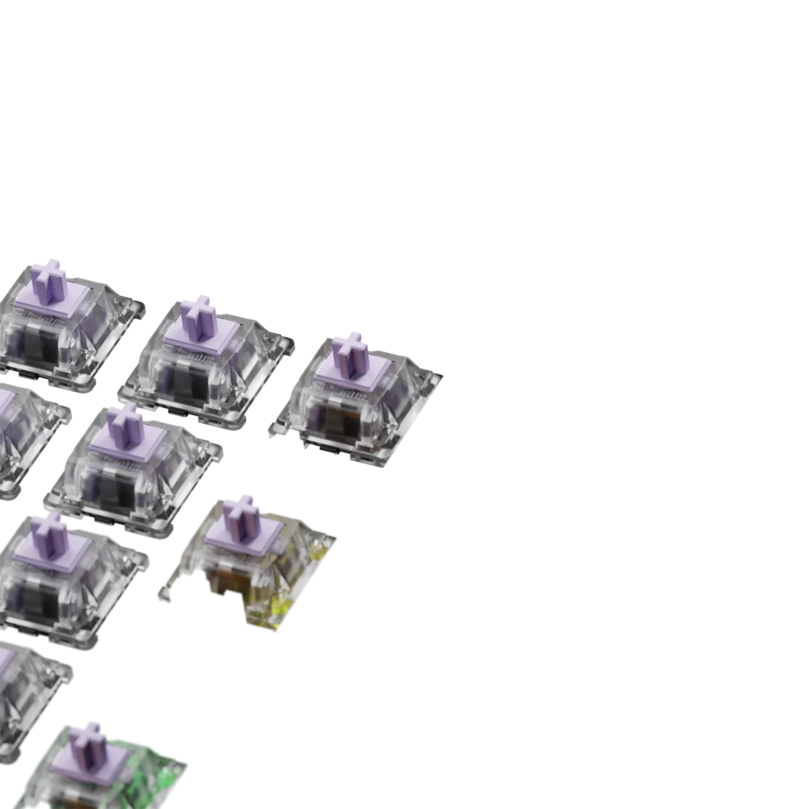 Glorious Mako Ultralight MX 100 ISO Mechanical Keyboard Switches - Smooth Linear Switches for Gaming & Typing | Perfect for Esports, Office Work & Mechanical Keyboard Enthusiasts