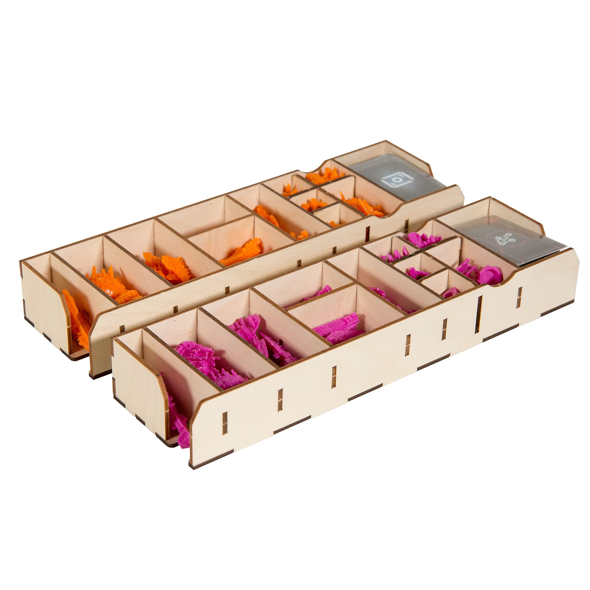 The Broken Token Wooden Game Organizer for Imperious Twilight: Prophecy Expansion - Multi-Tray Storage Box for Board Game Accessories, Perfect for Game Nights and Organized Play