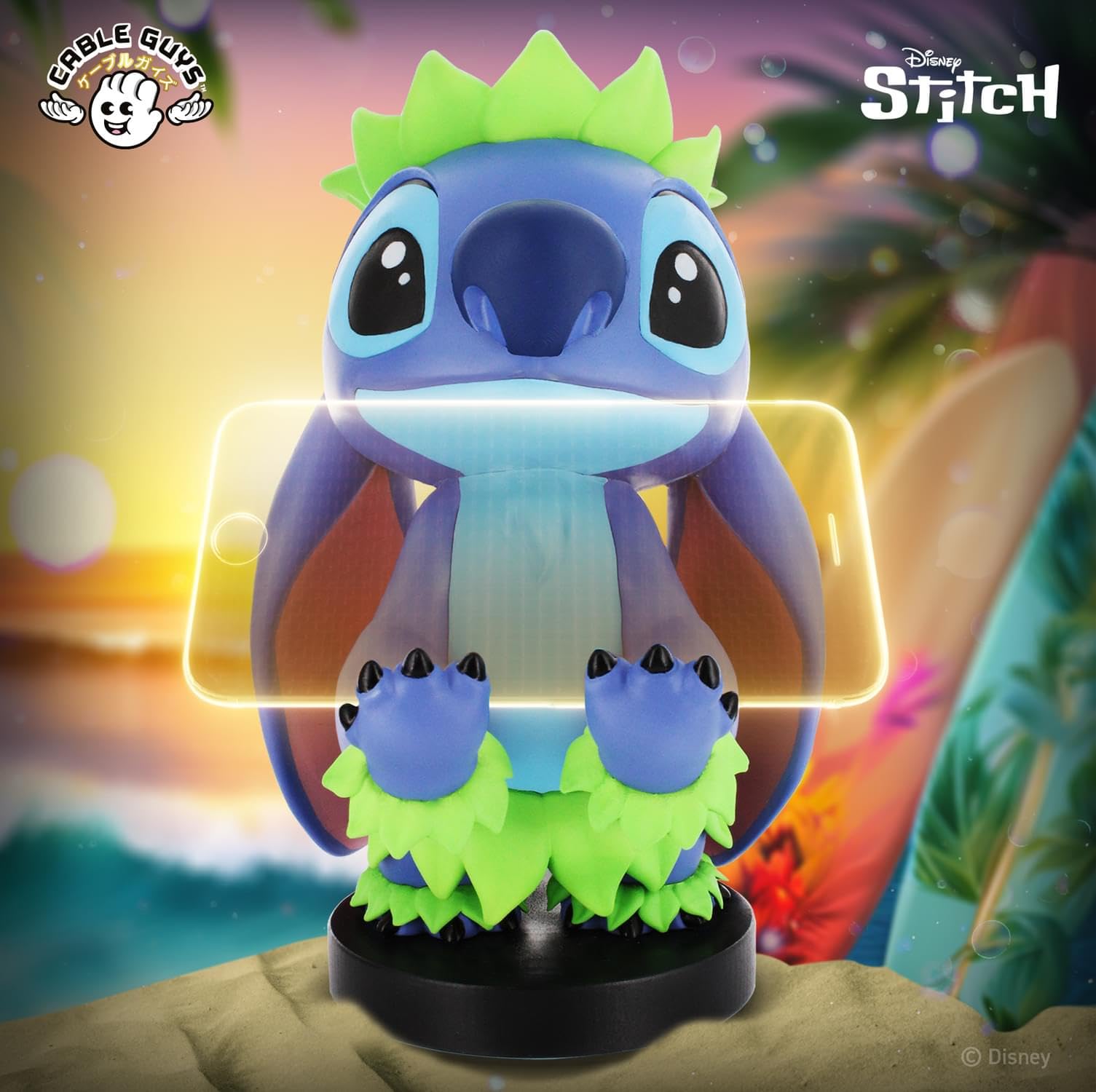 Original Disney Lilo & Stitch Hula Stitch Gaming Controller & Phone Stand Holder - Officially Licensed Cable Guys Figure for Nintendo Switch, PS5, Xbox | Perfect for Gaming Setups & Disney Collectors