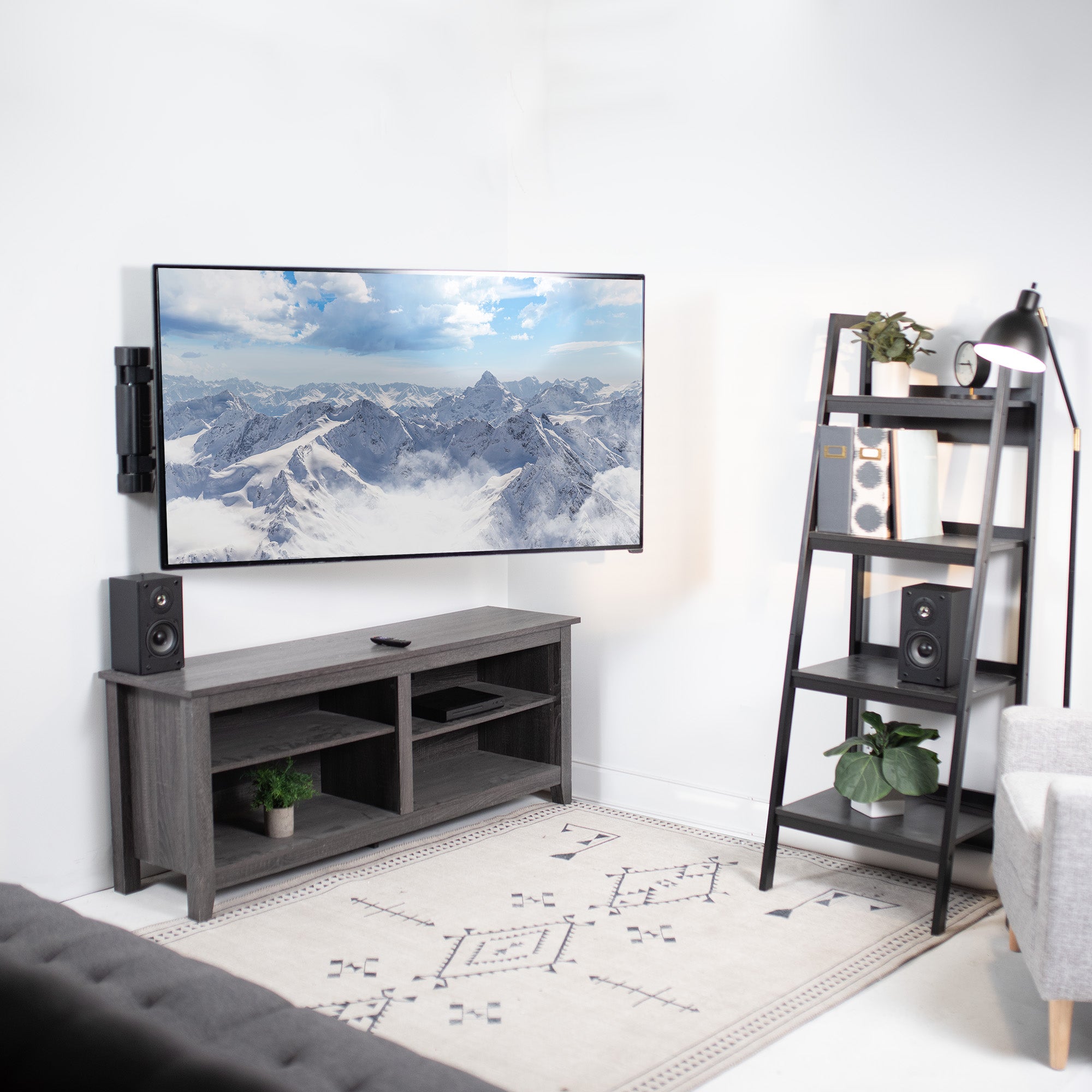 Heavy Duty Full Motion TV Wall Mount Bracket for 32-75 Inch Flat Screen TVs - Adjustable Tilt Swivel Articulating Arm for Living Room, Bedroom, or Office