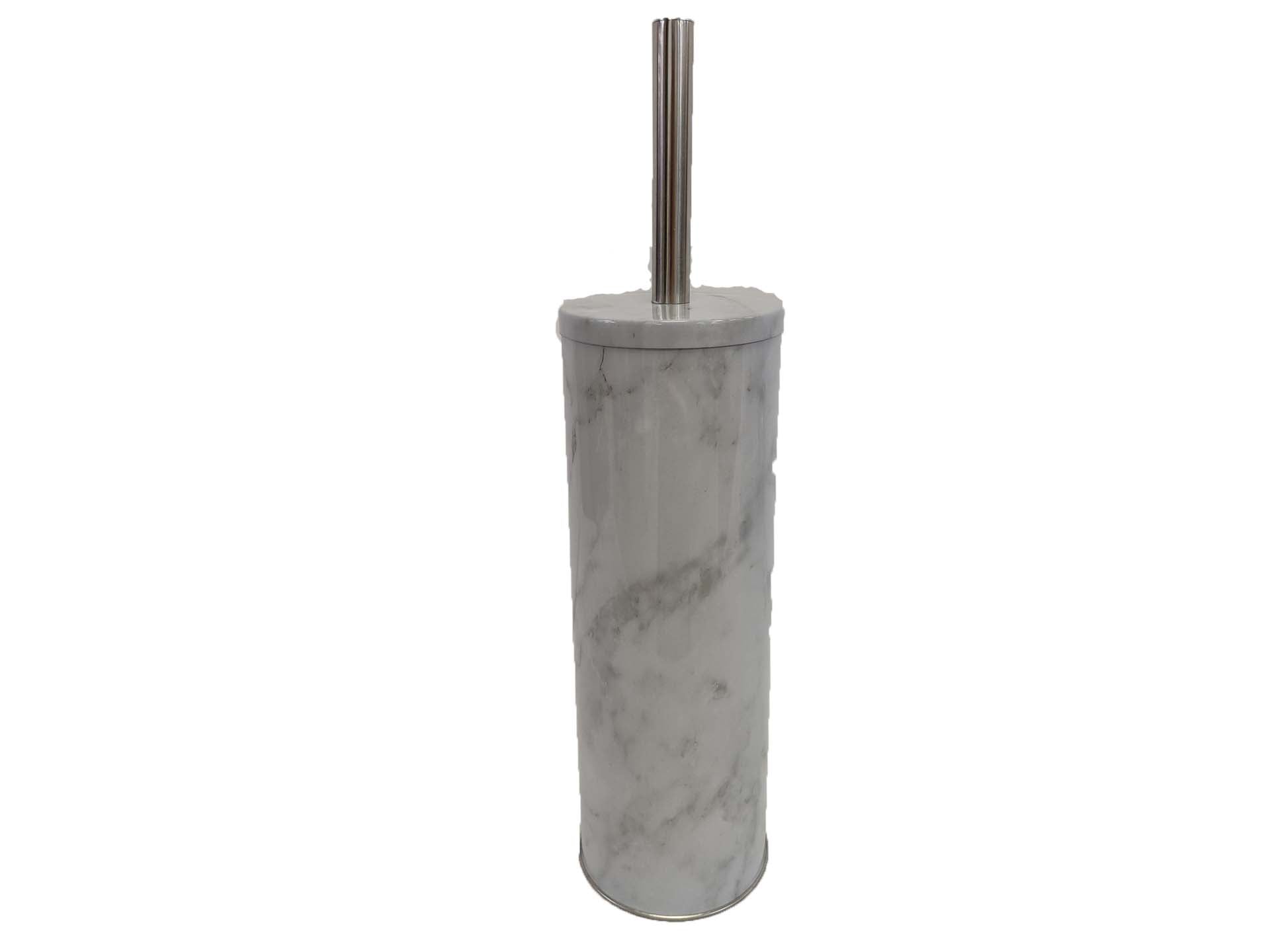 ITY Marble Look Toilet Brush Holder - Elegant Bathroom Organizer with Stand, Modern Home Decor for Toilet Cleaning Essentials - Perfect for Bathroom, Guest Room & Powder Room Organization