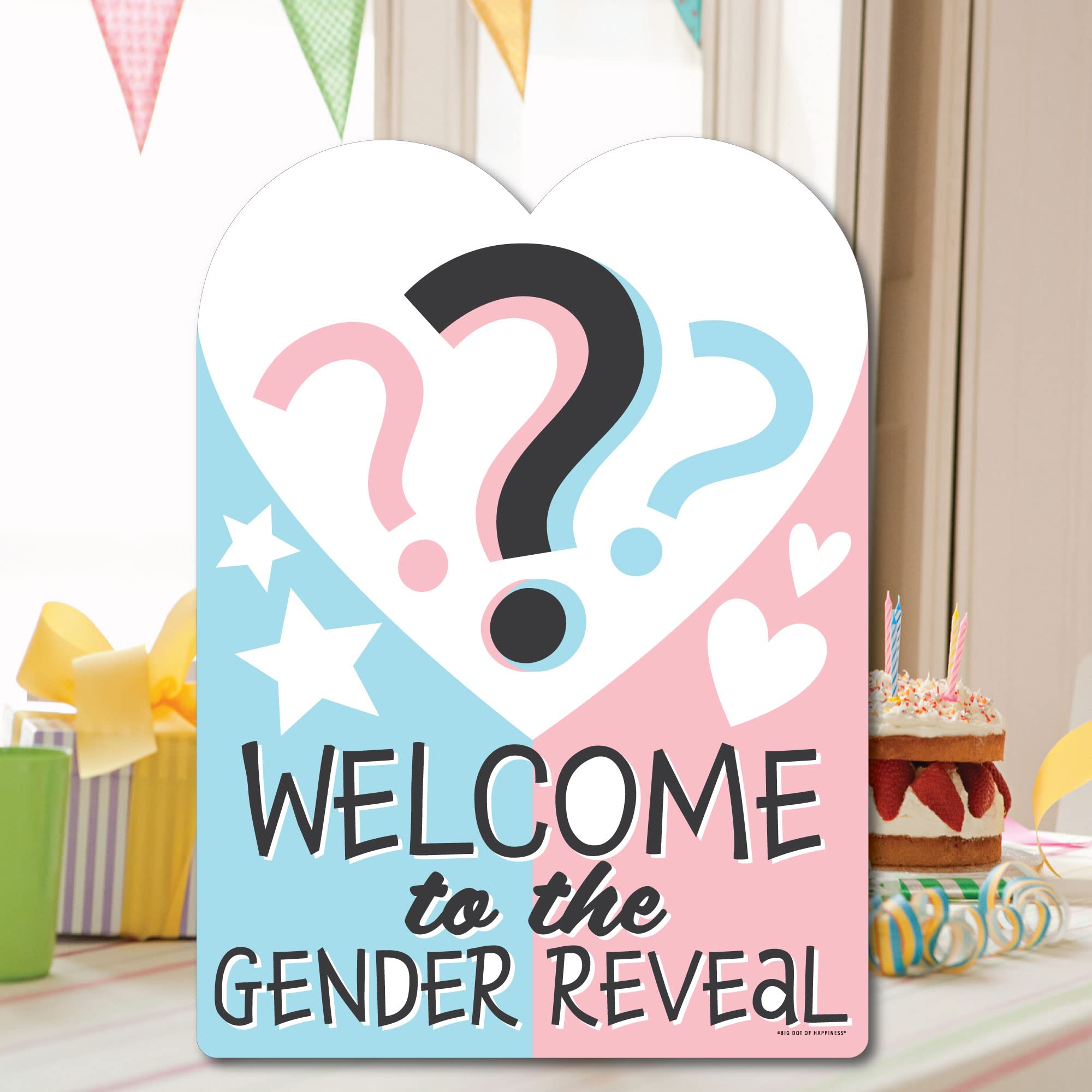 Big Dot of Happiness Baby Gender Reveal Party Decorations - Team Boy or Girl Welcome Yard Sign for Gender Reveal Parties, Baby Showers & Nursery Decor