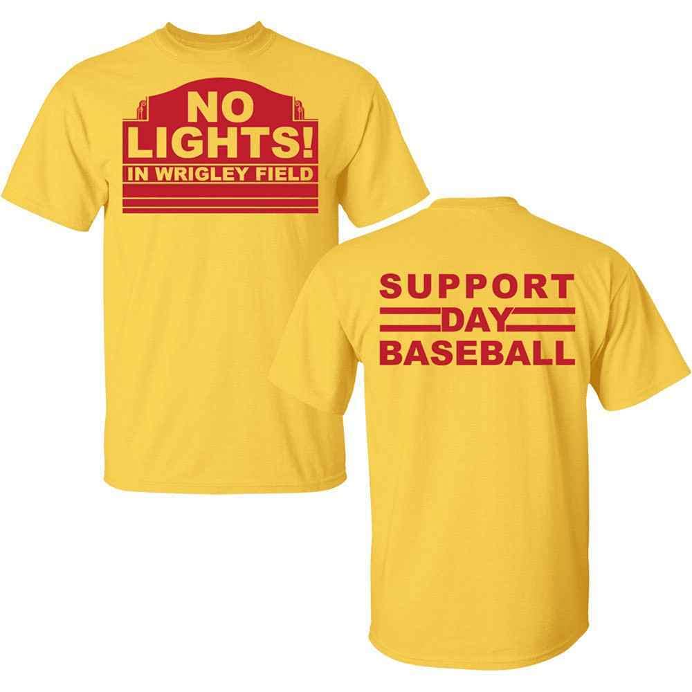 Vintage No Lights in Wrigley Field Retro Baseball T-Shirt - Classic MLB Fan Apparel for Baseball Games & Casual Wear