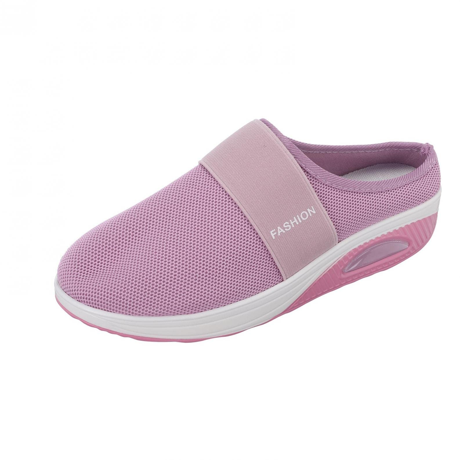 GOGOTY Women's Orthopedic Walking Shoes with Arch Support - Slip-On Air Cushion Comfort Knit Sneakers for Casual & Formal Wear - Perfect for Office, Travel & Everyday Use