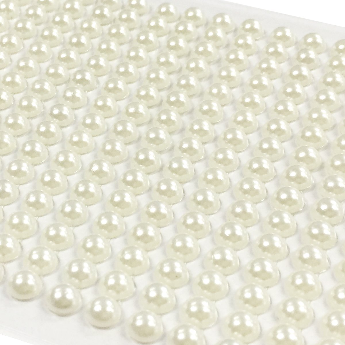 ALLYDREW 6mm Pearl Adhesive Gem Stickers - 540pcs Self-Stick Rhinestones for Nail Art, Scrapbooking, Phone Case & DIY Crafts Decoration
