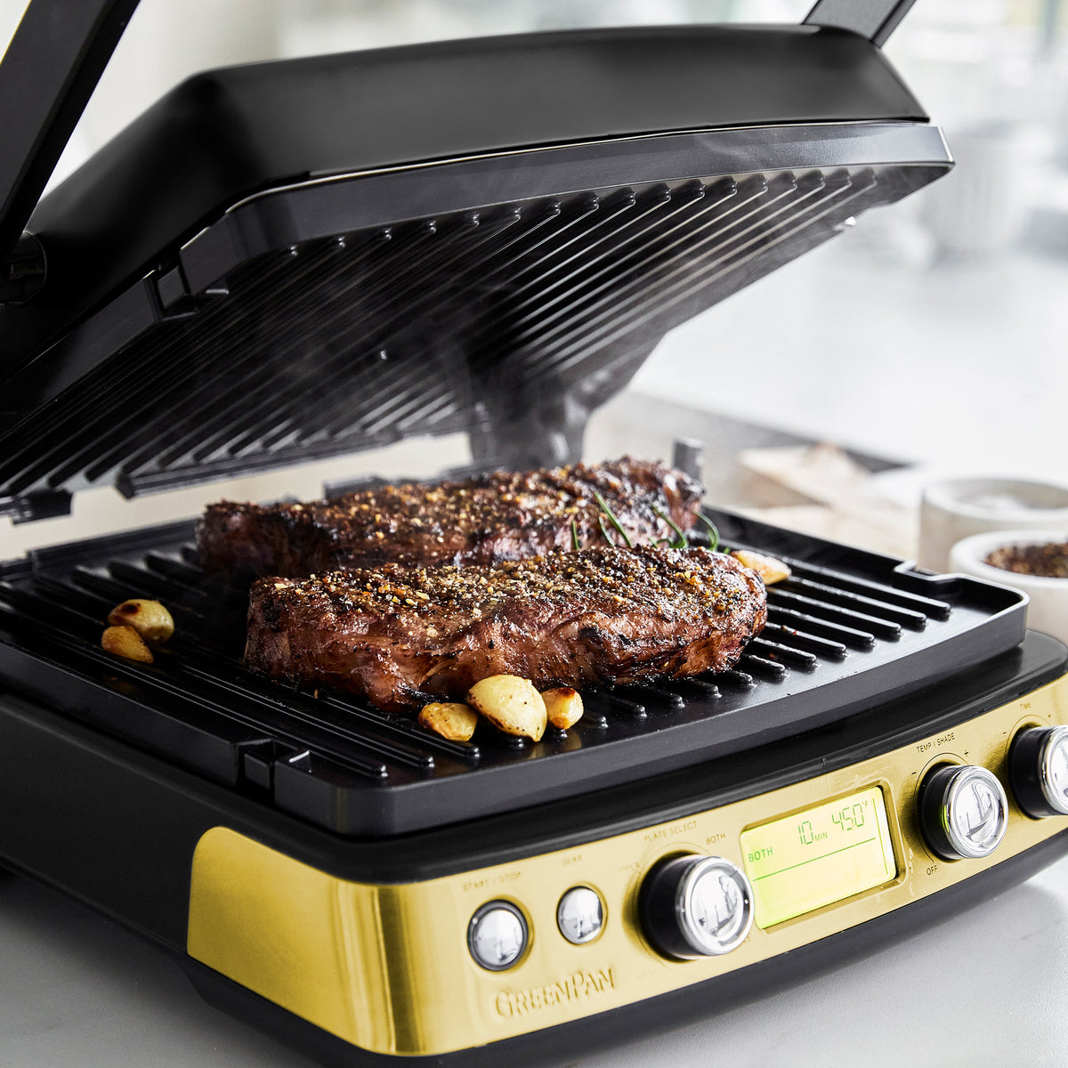 Elite Reserve 3-in-1 Multi Grill, Griddle & Waffle Maker - Electric Nonstick Cooking Appliance for Pancakes, Burgers & Sandwiches - Perfect for Breakfast, BBQ & Family Gatherings