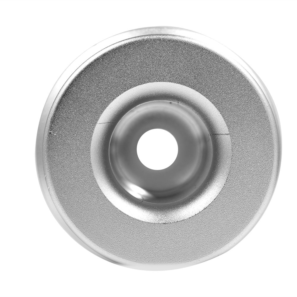 Qkiss Round Mustache Shaver Brush Stand - Zinc Alloy Razor Holder with Stable Base for Men's Grooming (Silver Circle) - Perfect for Bathroom Countertop & Travel Shaving Kit Organization