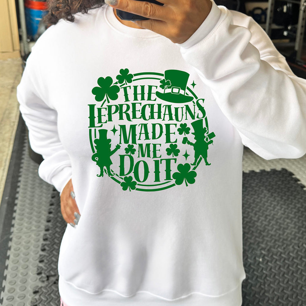 Funny Leprechaun Crew Neck T-Shirt - St. Patrick's Day Humor Apparel for Men & Women - Perfect for Irish Themed Parties & Festivals