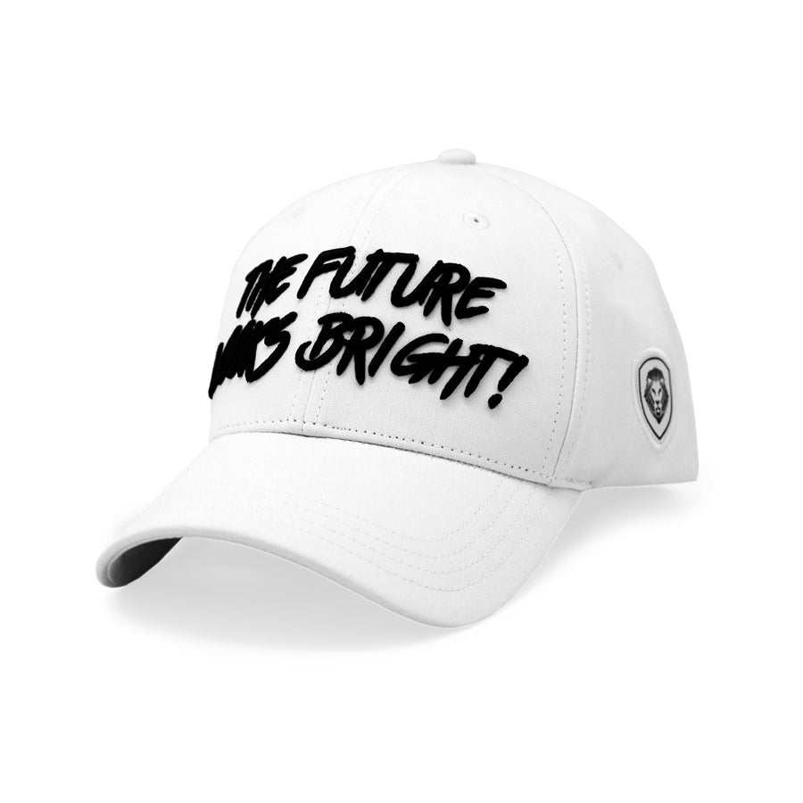 Future Looks Bright White & Black Snapback Hat - Stylish Adjustable Baseball Cap for Men & Women - Perfect for Sports, Casual Wear & Outdoor Activities