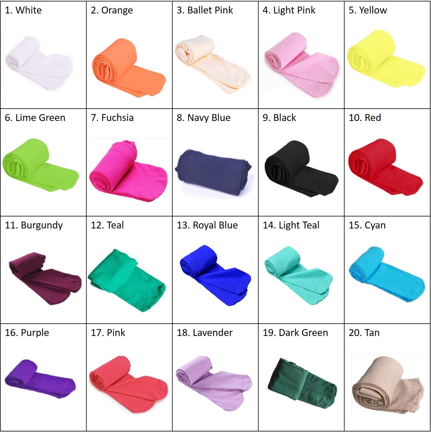 19 Colors ASLANA Ballet Dance Tights for Kids Girls - Super Soft Microfiber Footed Tights | Perfect for Ballet Class, Dance Practice & Performance