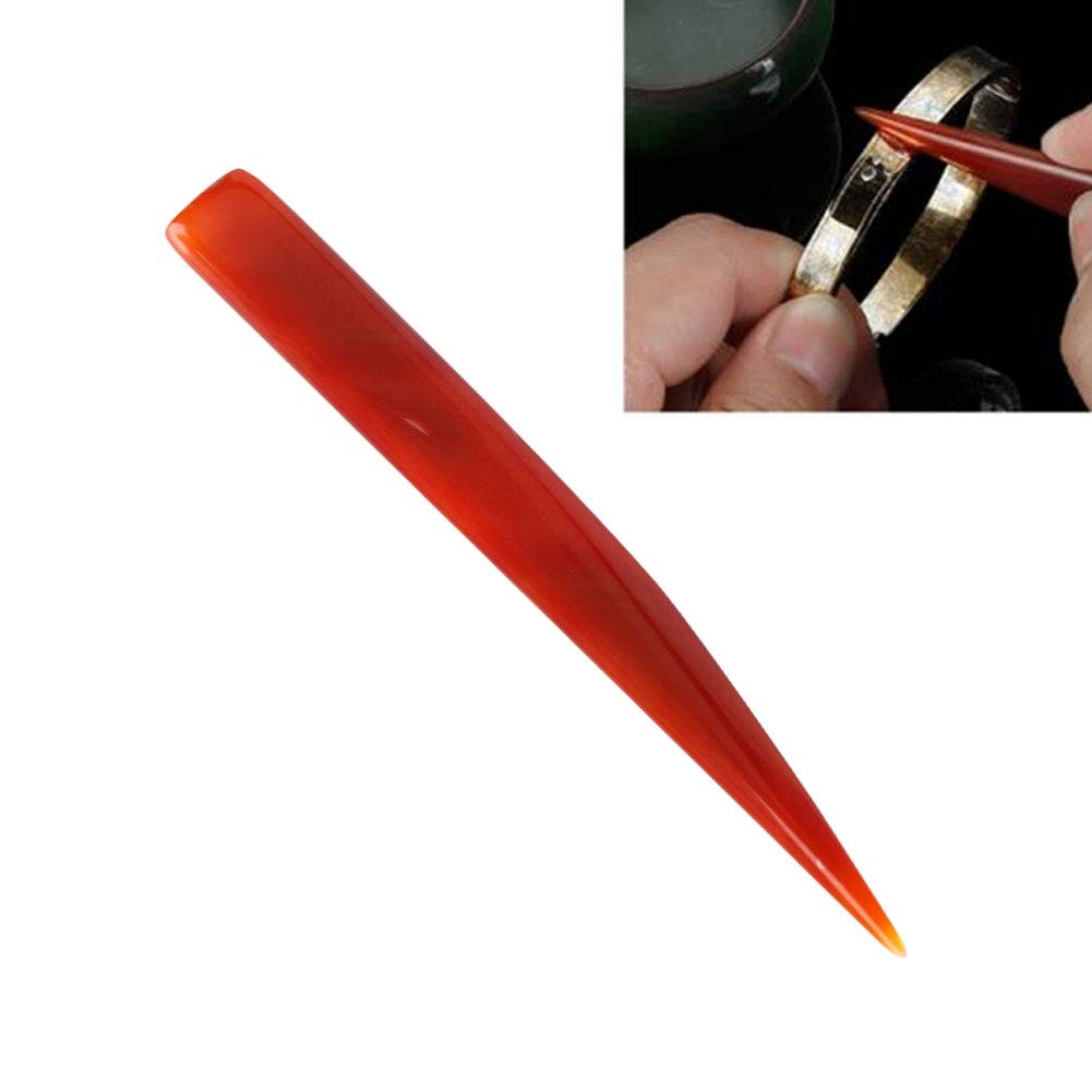 Professional Agate Knife Burnisher 14cm - Jewelry Polishing Tool for Gold & Silver - Handcrafted Jewelry Burnisher & Polisher - Perfect for Jewelry Making, Metalworking & Craft Projects