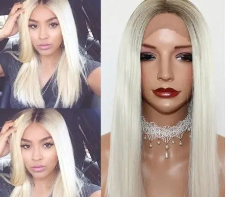 Tammy Blunt Cut Lob Hair Wig - Natural Synthetic Lace Front Wig for Women | Perfect for Cosplay, Daily Wear & Special Occasions