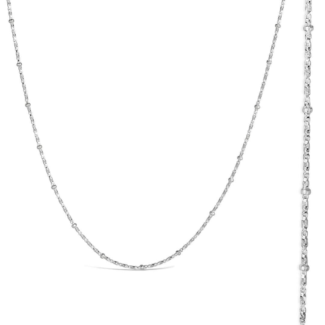 Beaded Chain Necklace | Solid 925 Sterling Silver Jewelry for Women | Perfect for Everyday Wear & Special Occasions