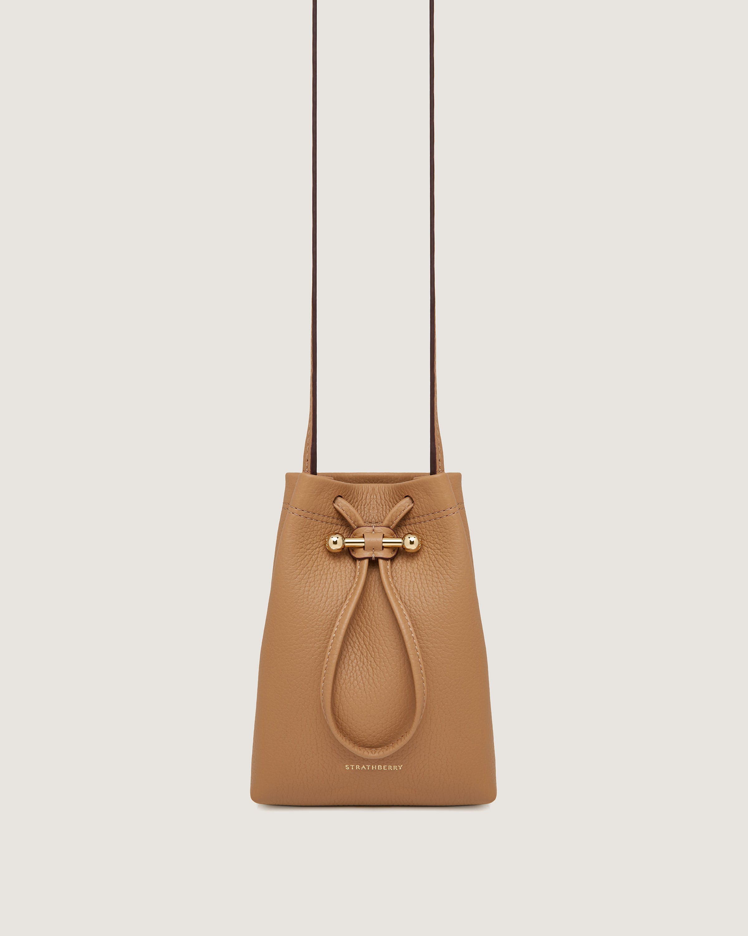 Osette Midi Pouch Crossbody Bag in Caramel Brown | Genuine Leather Small Purse for Women | Perfect for Everyday Use, Travel & Date Night
