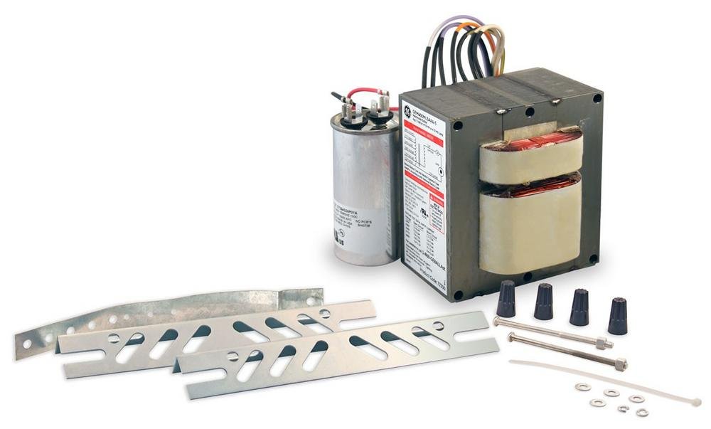 GE High Intensity Discharge (HID) Magnetic Ballast - Multi-Volt 5 Compatible (1 Pack) for Parking Lot Lights, Warehouse Lighting & Outdoor Security Lights