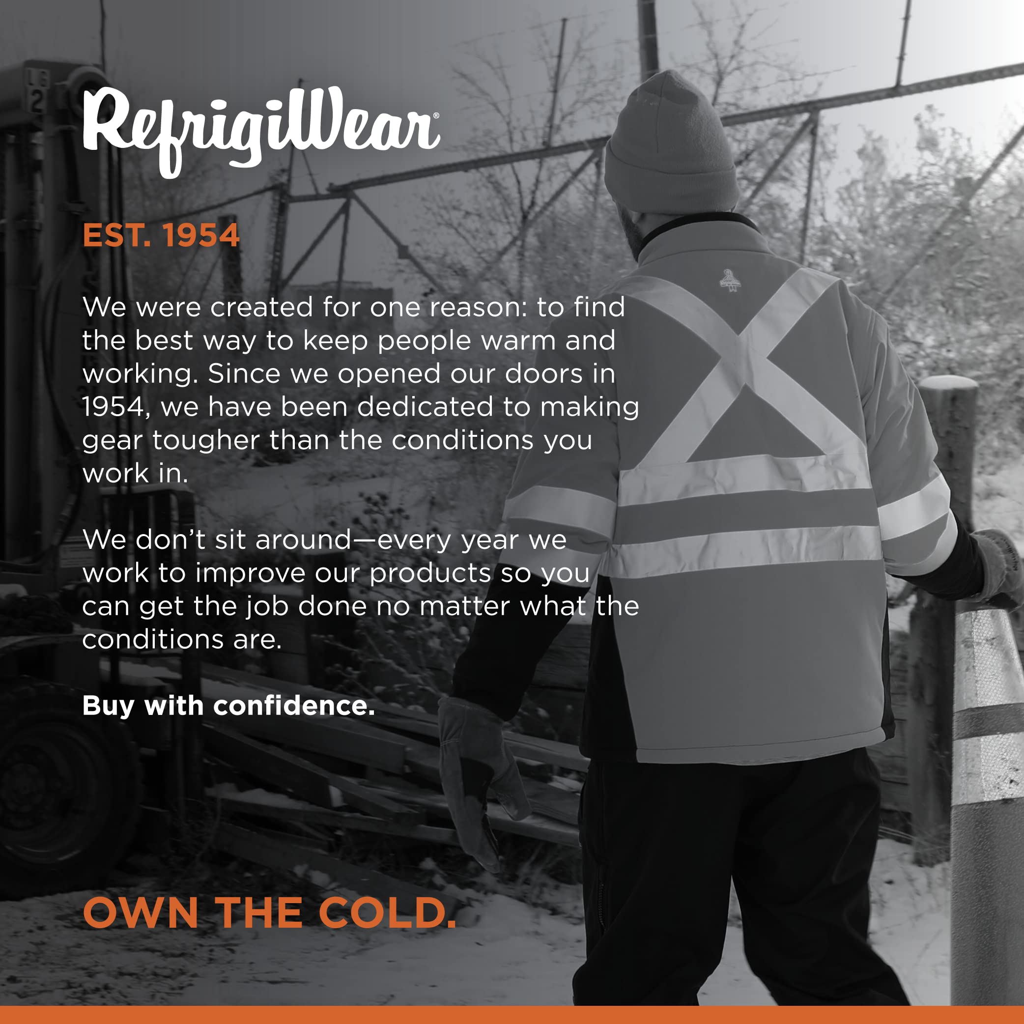 RefrigiWear High-Visibility Insulated Softshell Jacket - Reflective Work Coat for Cold Weather (-20°F Comfort Rating) | Winter Workwear for Construction, Road Crew & Outdoor Safety