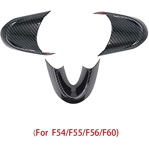 3Pcs Carbon Fiber Style Steering Wheel Cover Trim for Mini Cooper F54 F55 F56 F57 F60 - Auto Interior Accessories for Enhanced Grip & Style (Perfect for Daily Commute & Road Trips)