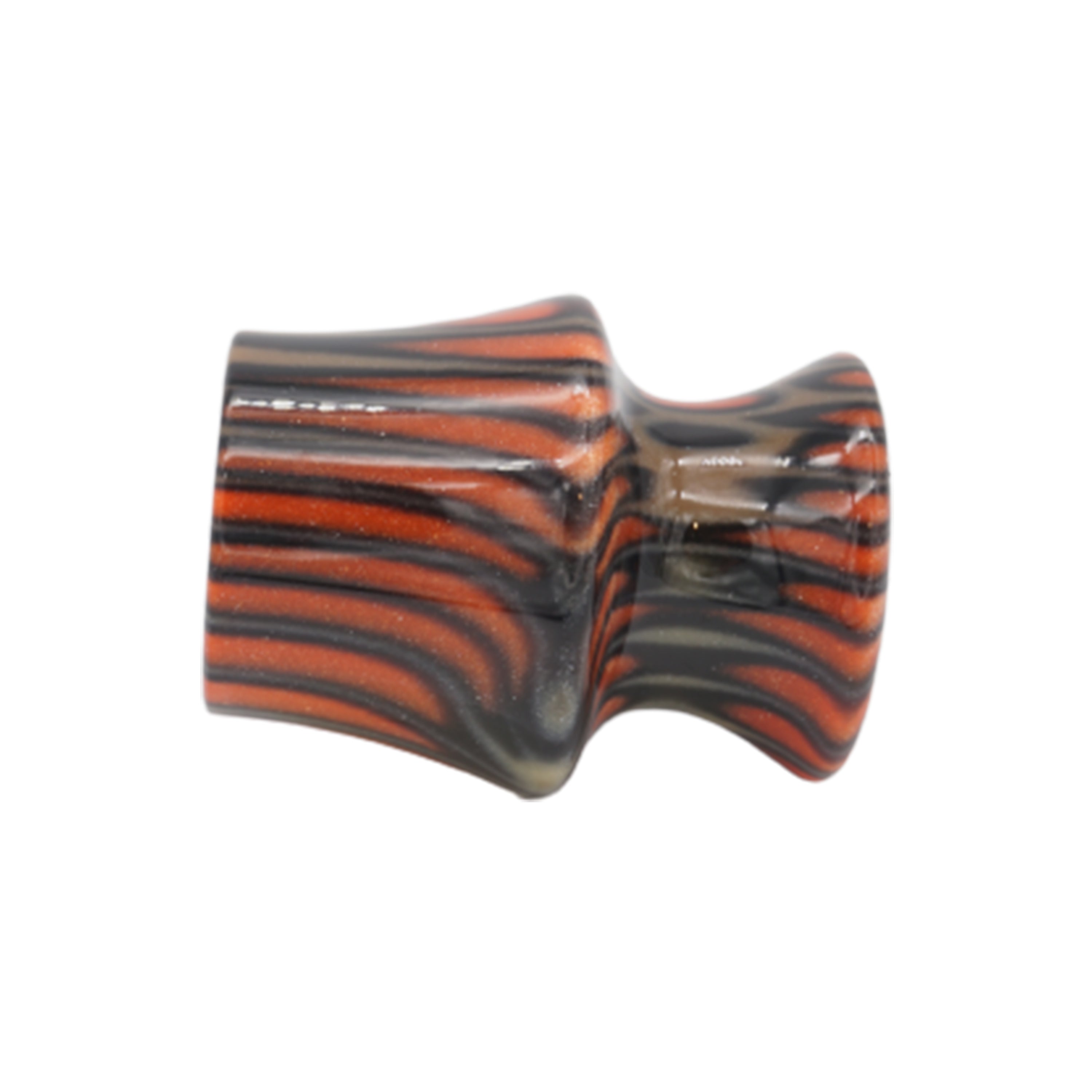 Orange Tigris Perla Handcrafted Shaving Brush Handle - Premium 24mm & 26mm Knot Fitting - Perfect for Wet Shaving & Grooming Gifts
