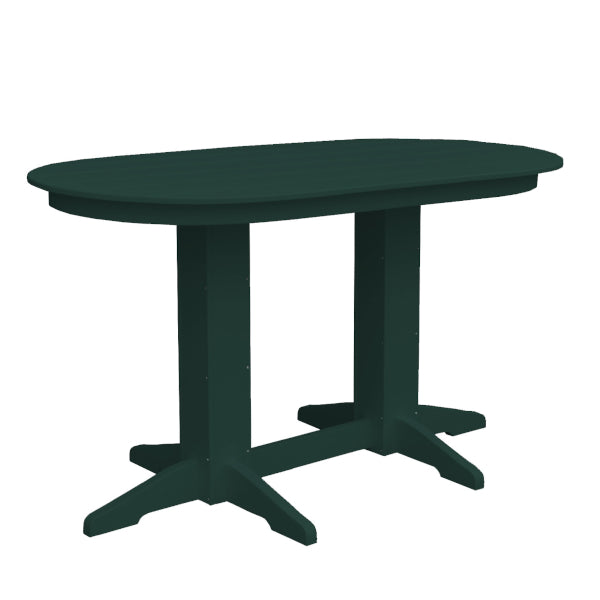 Modern Oval Counter Table for Kitchen & Bar - Stylish Dining & Entertaining Solution - Perfect for Breakfast Nook, Kitchen Island or Home Bar Setup