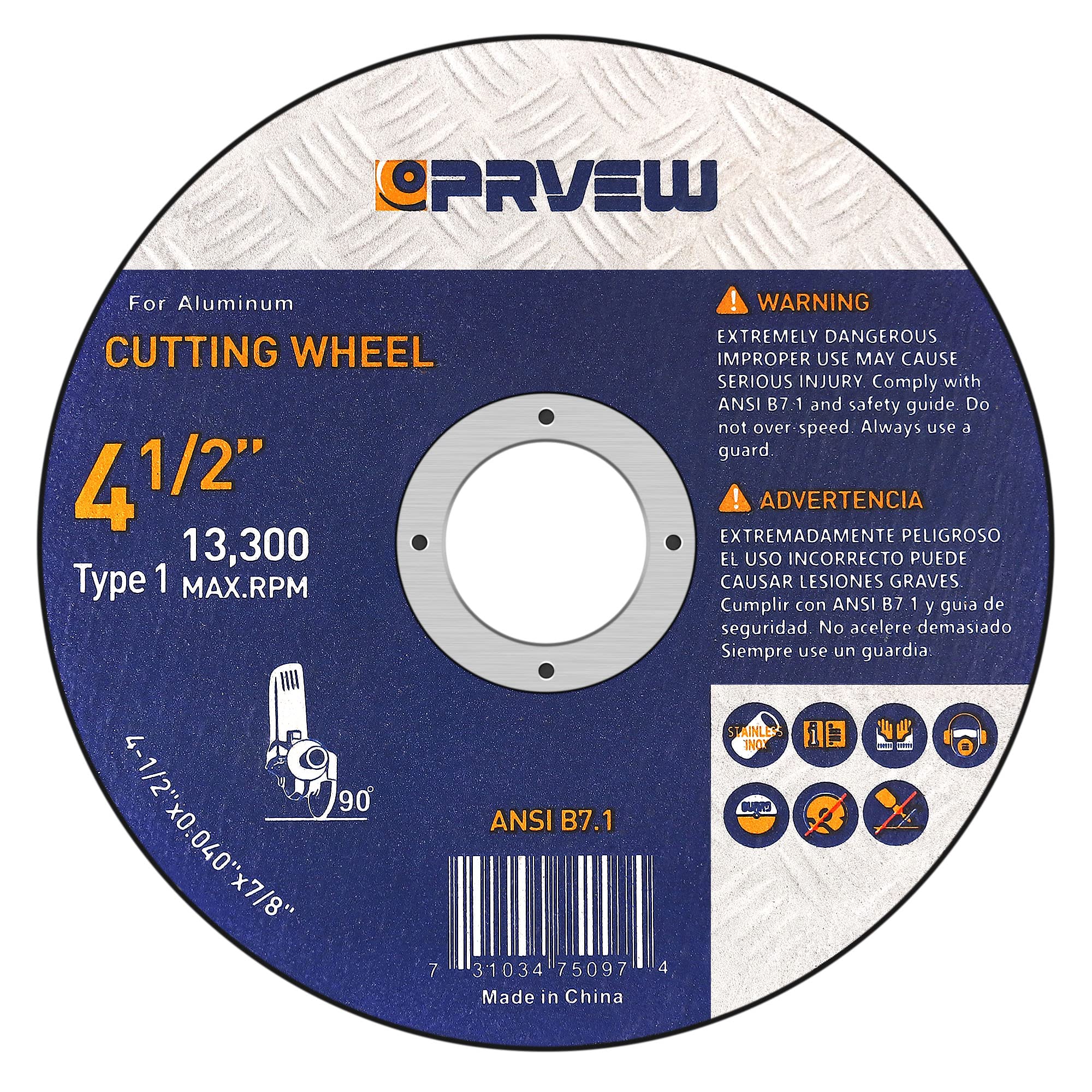 4.5 Inch Aluminum Cutting Wheels for Angle Grinder - 50-Pack Thin Metal Cut Off Discs (4.5