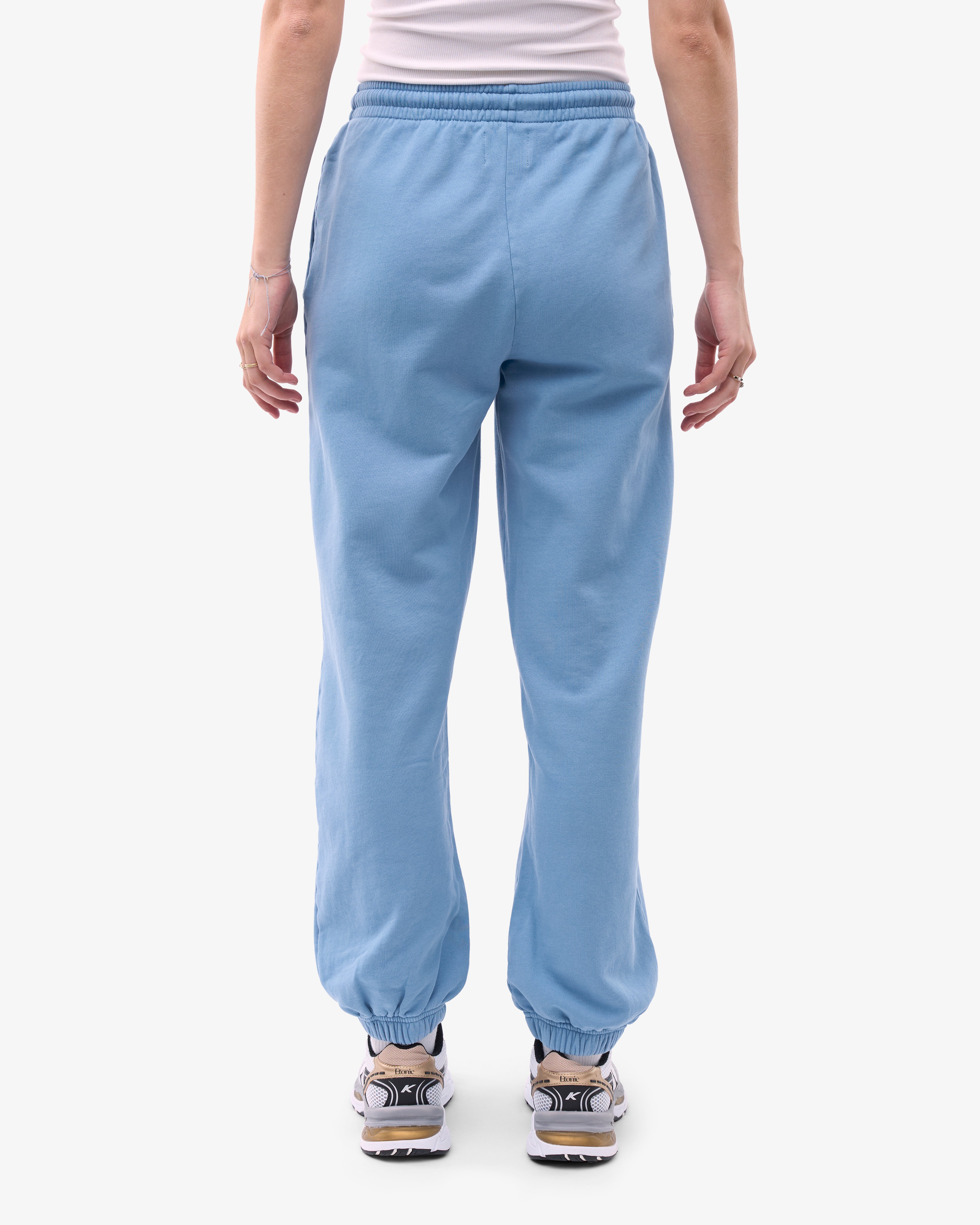 Organic Relaxed Sweatpants for Women - Soft Comfortable Lounge Pants in Seaside Blue - Perfect for Yoga, Home Wear & Casual Outings