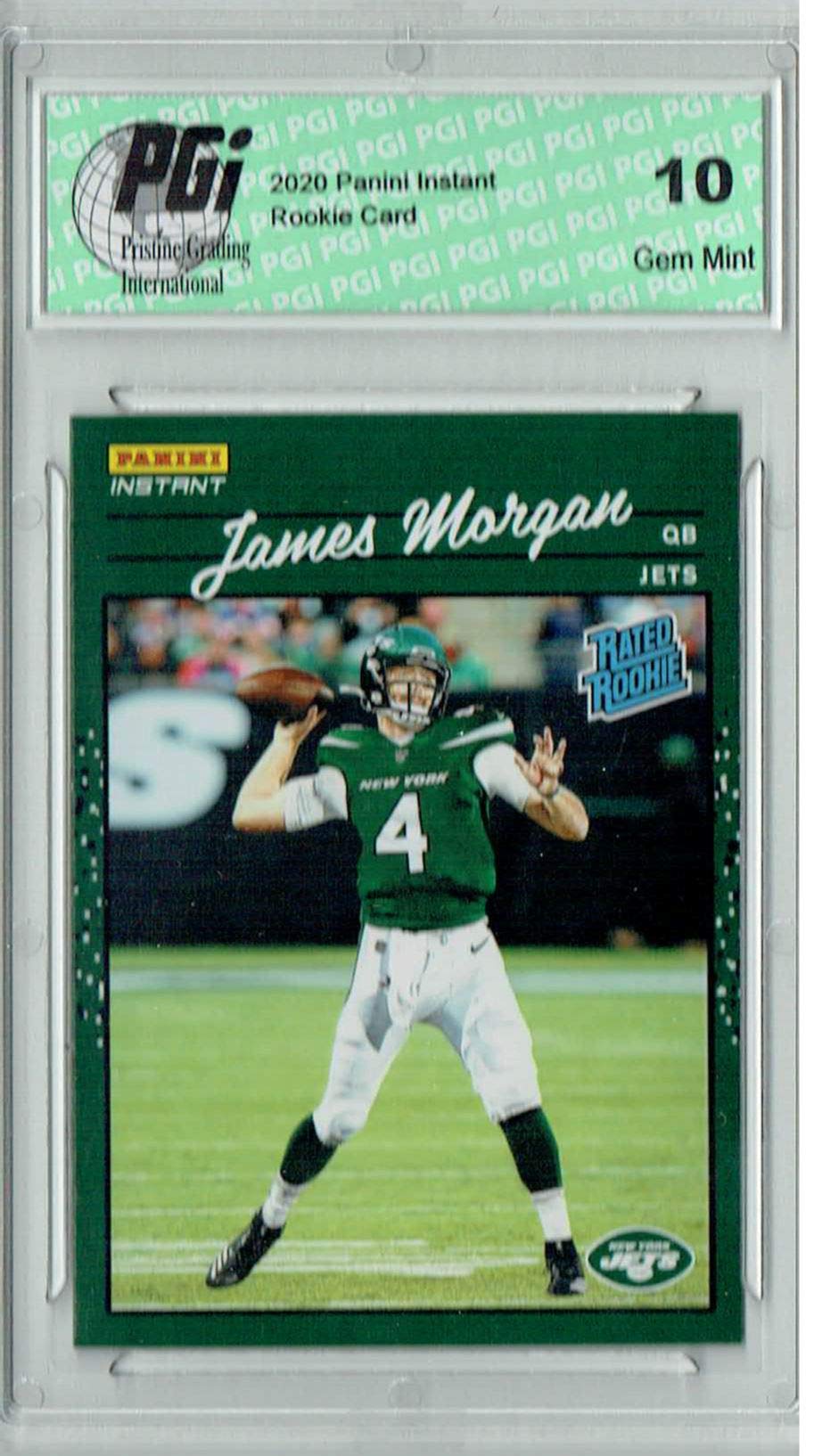 James Morgan 2020 Panini Instant #38 Retro Rated Rookie Card 1/2044 PGI 10 Gem Mint - Rare Collectible Football Trading Card for NFL Fans, Investors & Memorabilia Collectors - Perfect for Display, Gifting & Portfolio Diversification