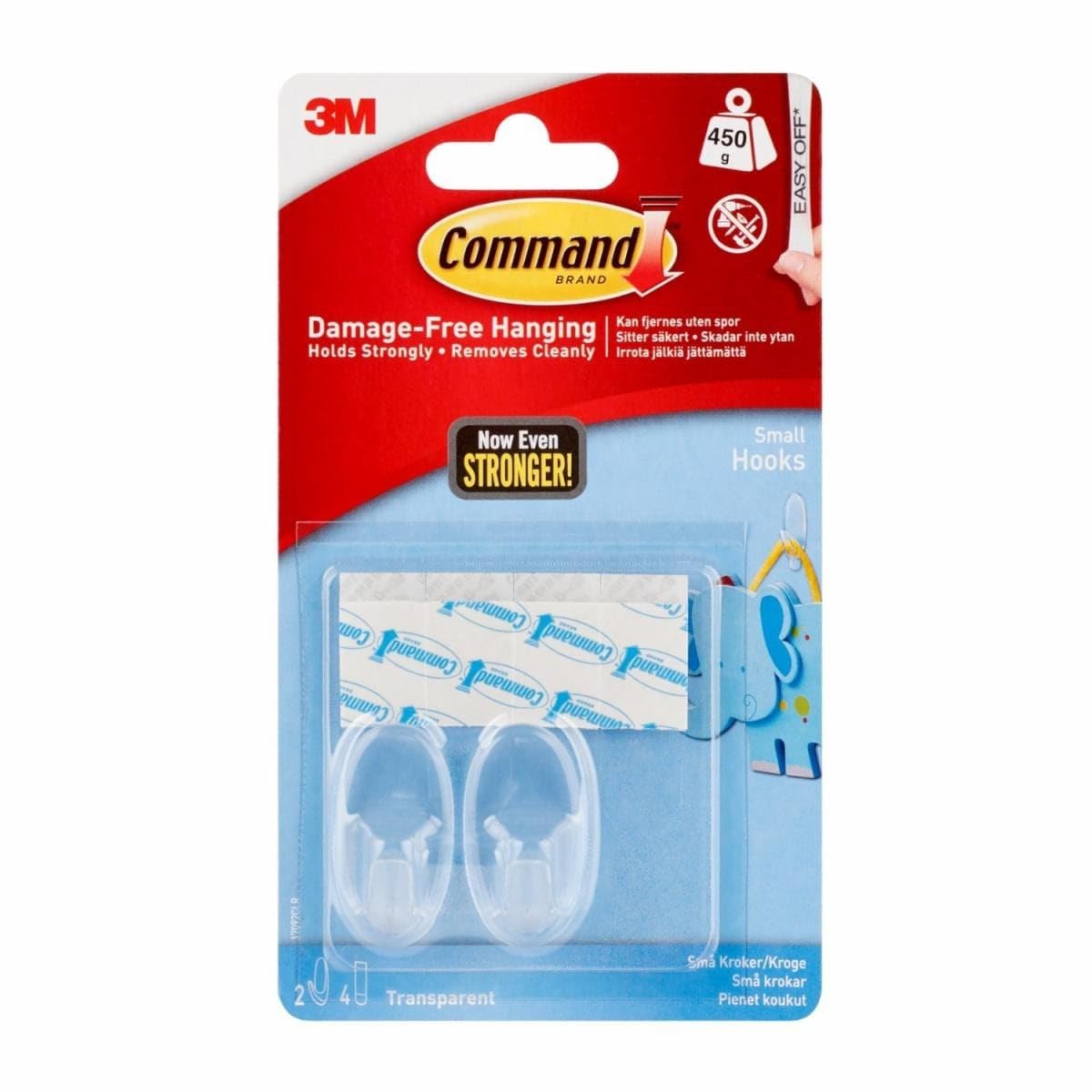 Command Small Clear Hooks - 6 Pack (2 Hooks Each) - Damage-Free Hanging for Photos, Keys & Decor in Home, Office or Dorm