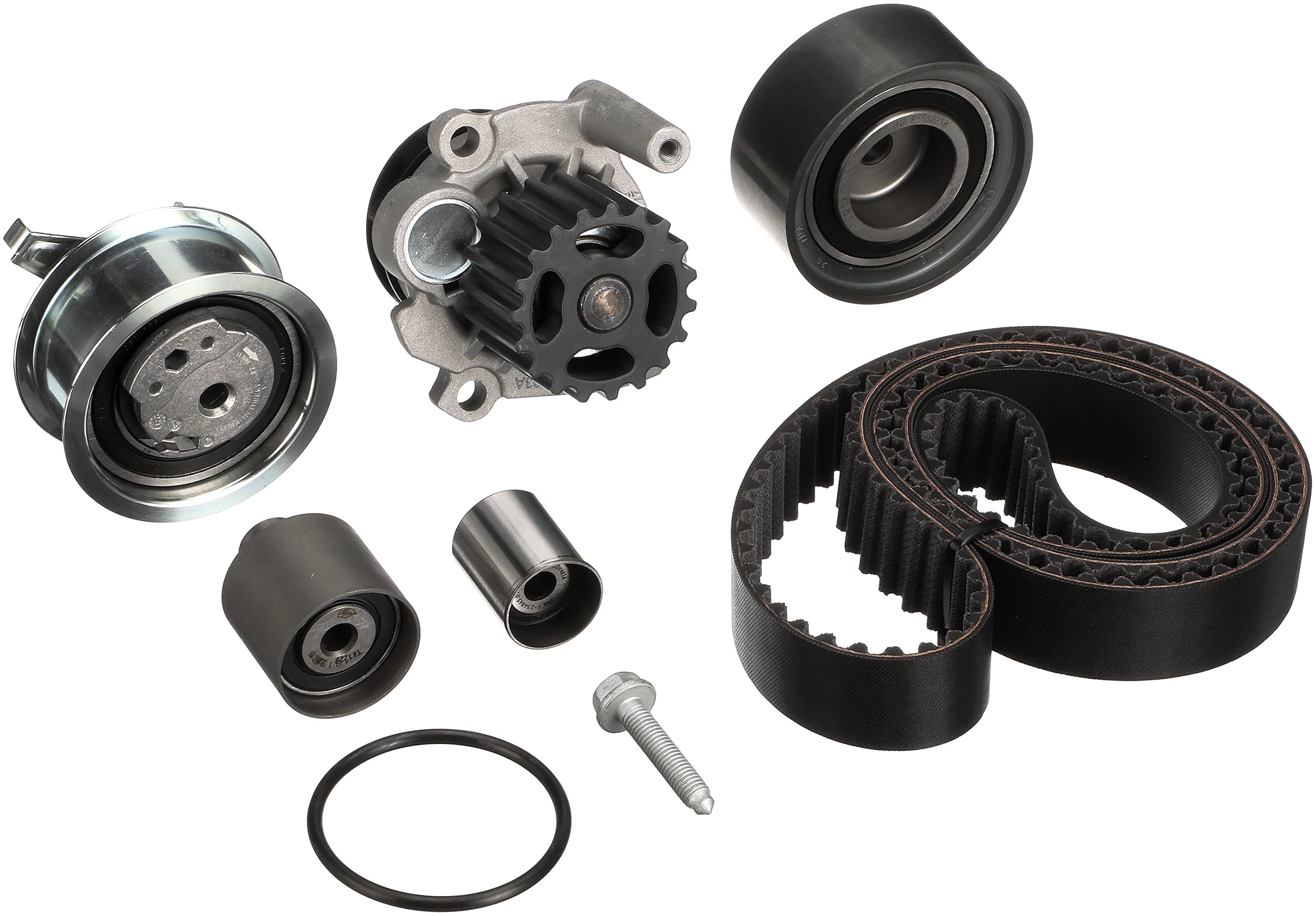 Gates TCKWP342 PowerGrip Premium Timing Belt Component Kit with Water Pump - Replacement for Ford, Chevy, Dodge - High Performance Engine Maintenance Kit for Smooth Driving & Longevity