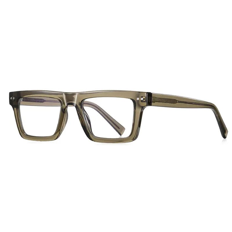 Titus Fashion Square Eyeglasses Frame - Stylish Unisex Glasses for Men & Women - Trendy Acetate Eyewear for Office, Reading & Everyday Use