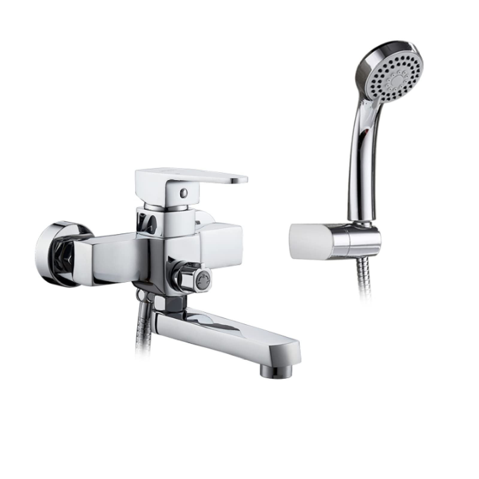 Wall Mounted Bathtub Faucet Set with Single Handle Mixer - Hot & Cold Water Bath Shower Valve for Modern Bathroom (Ideal for Spa, Relaxation & Daily Bathing)