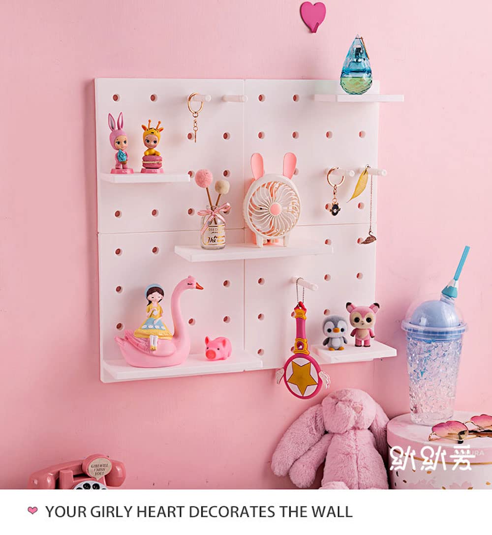 DIY Wall Shelves 8.7 Inch - No Drill Damage-Free Kawaii Floating Shelves for Bedroom, Dorm & Balcony - Multi-Layer Easy Assembly Wall Storage Rack for Teen Girls (White) | Perfect for Organizing Books, Plants & Decorative Items