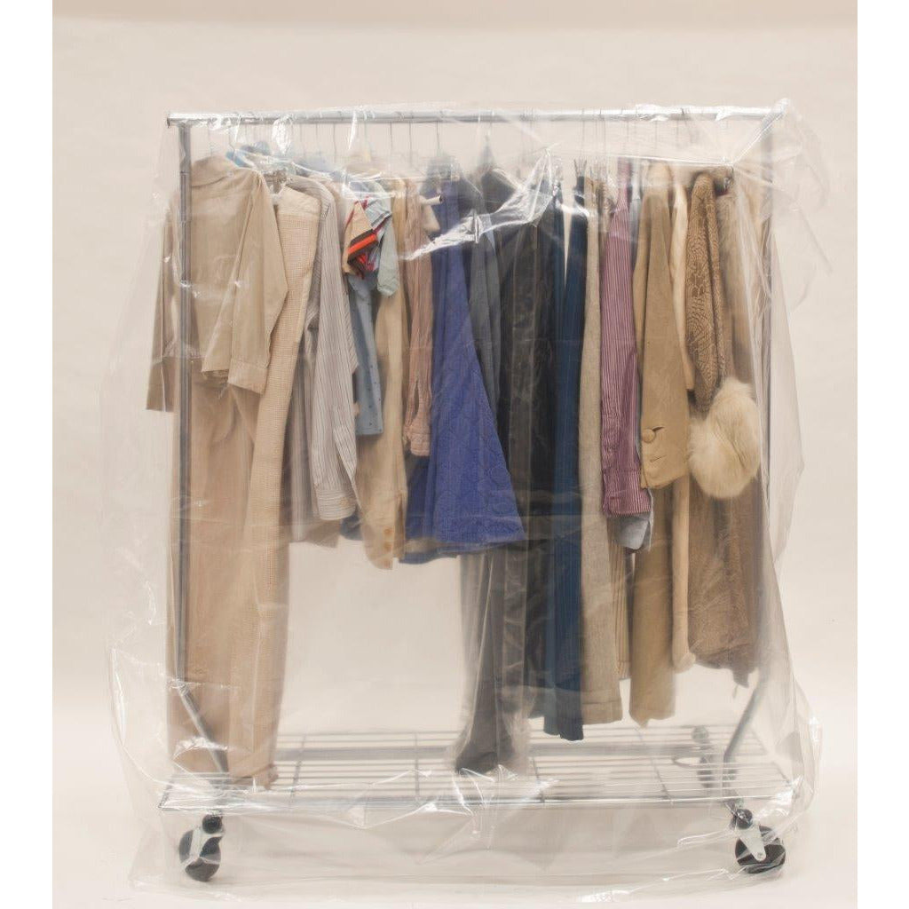 Disposable Rack Cover - Transparent 3 mil (70x80 Inches) - Heavy-Duty Plastic Sheeting for Food Storage, Shelving & Equipment Protection - Ideal for Restaurants, Warehouses & Home Use