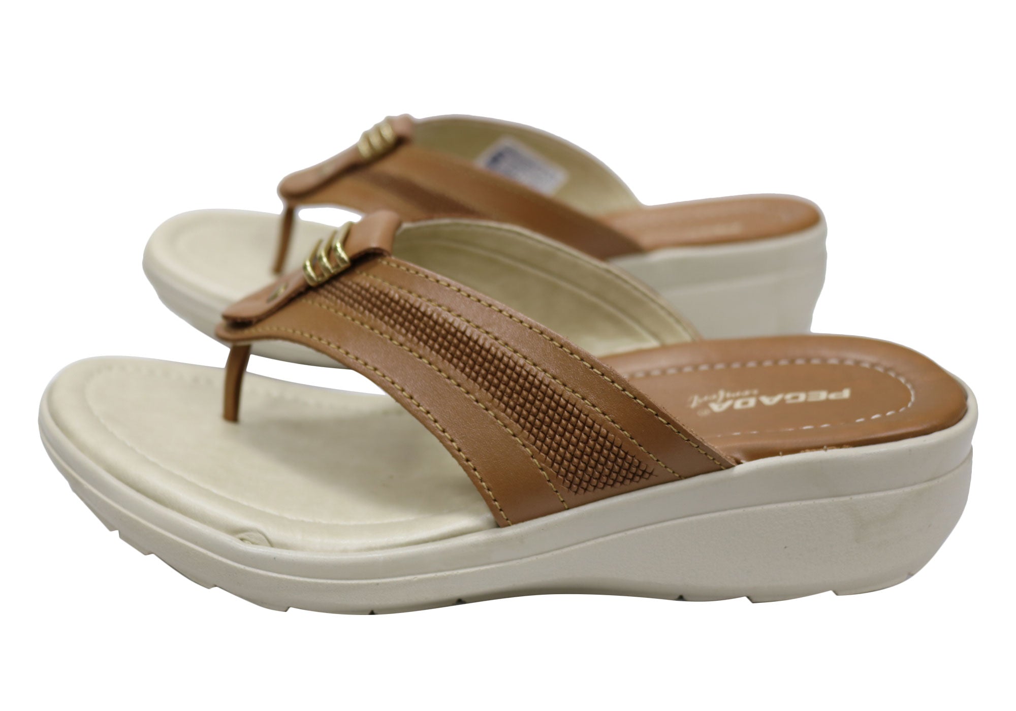 Pegada Ema Women's Comfortable Leather Thong Sandals - Handmade in Brazil - Perfect for Beach, Vacation & Summer Outfits