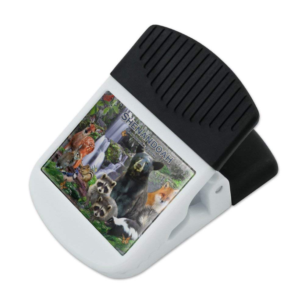 Virginia VA Shenandoah National Park Wildlife Refrigerator Magnet - Bear, Raccoon, Deer, Skunk & Fox Design - Strong Magnetic Hanging Hook for Notes, Photos & Snack Bags - Perfect for Kitchen, Office & Dorm Decor