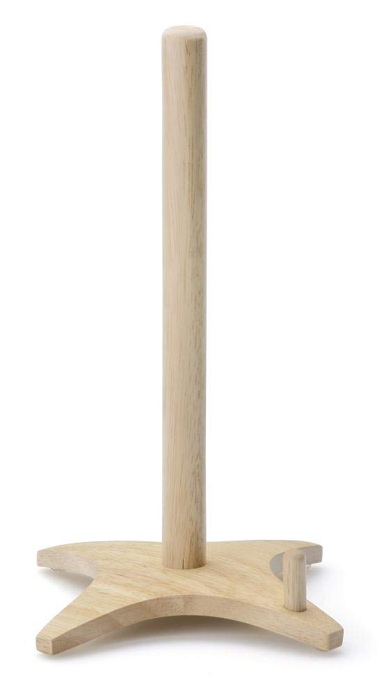 Wooden Kitchen Towel Holder - Light Brown, One Size - Perfect for Farmhouse, Rustic & Modern Kitchens - Hanging or Countertop Storage