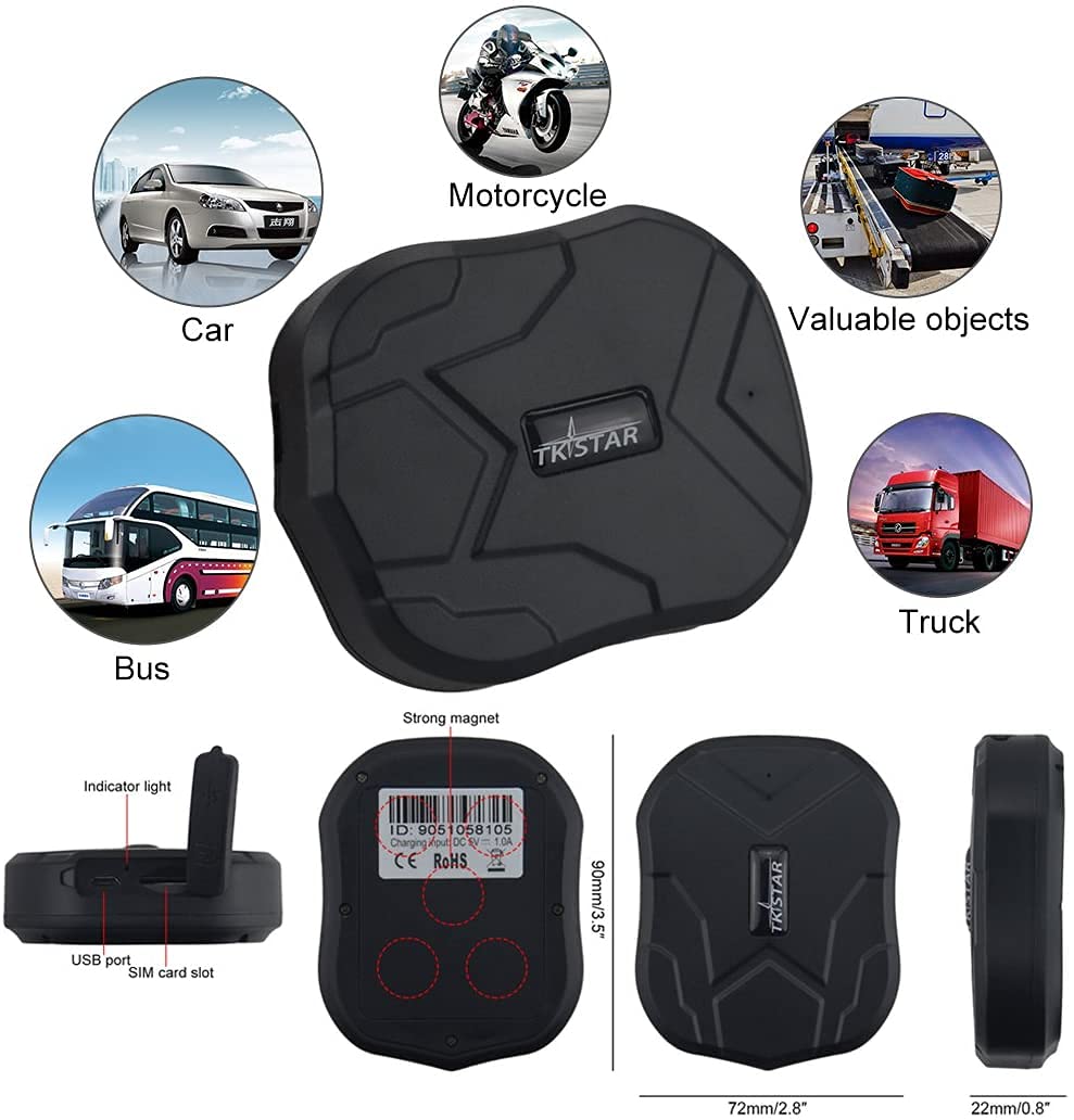 USA GPS Tracker with Strong Magnet - 90 Days Long Standby, Real-Time Vehicle Tracking & Remote Monitoring System | Perfect for Fleet Management, Teen Driver Safety & Anti-Theft Protection