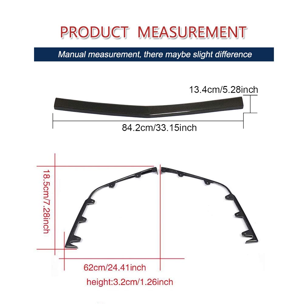 Carbon Fiber Chin Spoiler & Bumper Splitter for Cadillac CTS-V Coupe 2009-2015 | Front Bumper Lip Spoiler Body Kit | Enhances Aerodynamics & Sporty Look | Perfect for Car Shows & Performance Upgrades