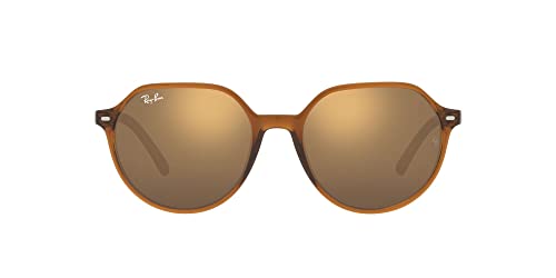 Transparent Brown/Light Brown Mirrored Gold