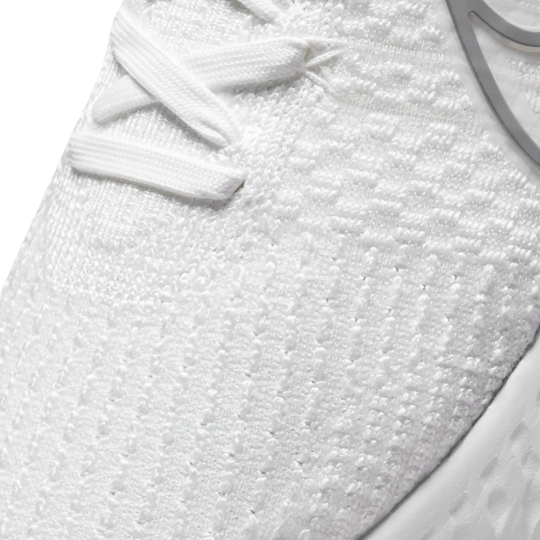 Nike React Infinity Run Flyknit 3 Running Shoes - White Grey Kumquat & Particle Grey Photon Dust - Cushioned Road Running Shoes for Men & Women - Perfect for Marathon Training & Daily Jogging