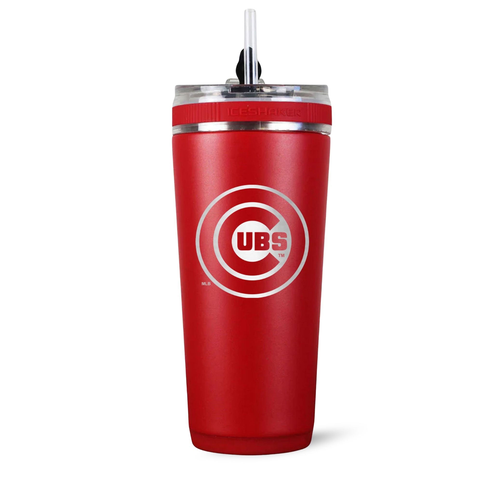Official Chicago Cubs 26oz Insulated Water Bottle - Leak Proof & Durable Flex Bottle for Baseball Games, Gym & Outdoor Activities