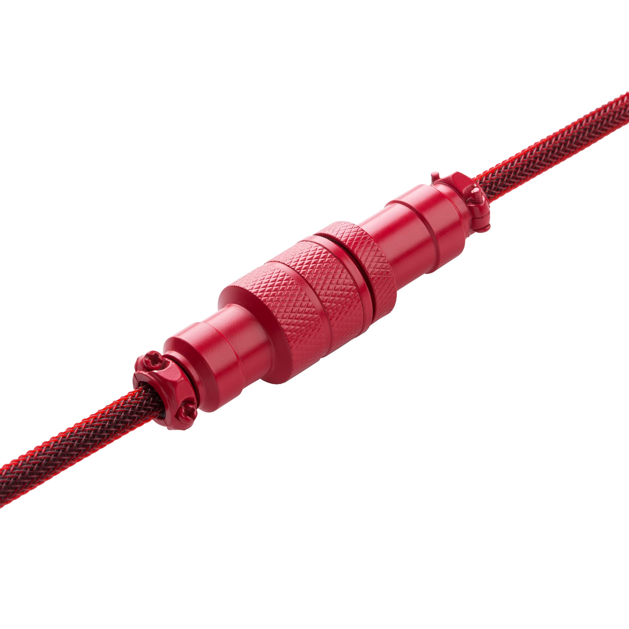 Premium CableMod Pro Coiled Keyboard Cable - Republic Red | USB-A to USB-C 150cm Braided Cord for Mechanical Keyboards | Perfect for Gaming, Office & Custom Keyboard Setups